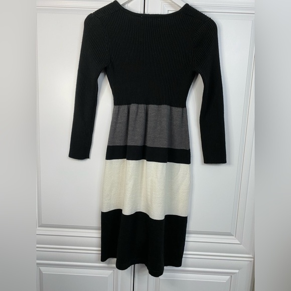 EUC Studio One Size Small Long Sleeve Colour Block Sweater Dress Office Work - Picture 5 of 8